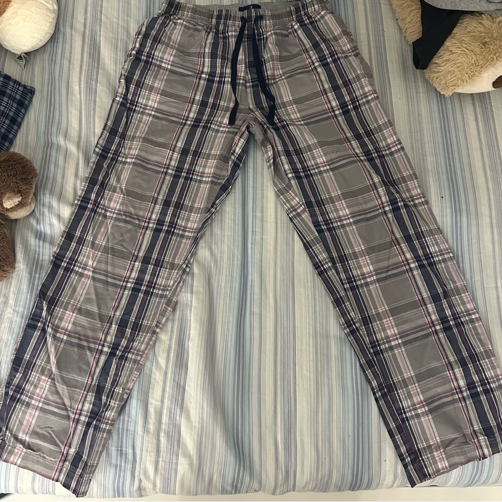 Sterling Gray and Pink Plaid Pjs